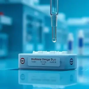 کیت تشخیص تب دنگی (Bioline Dengue Duo): تست سریع IgM، IgG و آنتی‌ژن NS1 با دقت بالا در محیط آزمایشگاهی مدرن.