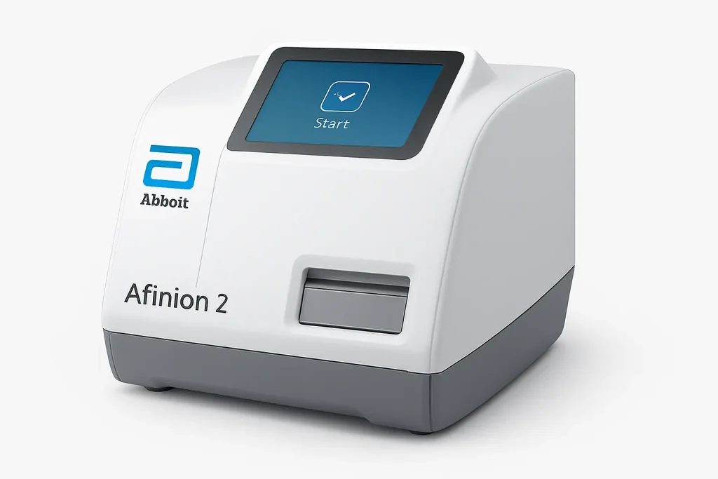 دستگاه Afinion 2، آنالیز سریع پزشکی با نمایشگر لمسی و طراحی مدرن برای تشخیص دقیق در محیطهای درمانی.